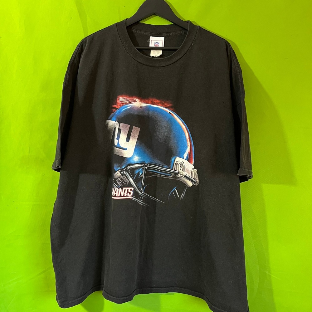 NFL New York Giants Graphic T-Shirt Mens 3X Black Helmet Short Sleeve Vintage